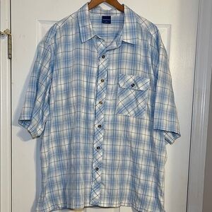 Propper Blue and White Plaid Button-Down Shirt XXL
